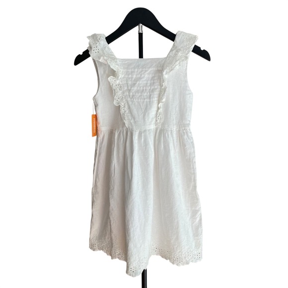 Gymboree Other - White Eyelet Dress Kids Size 10 Gymboree Linen Blend Summer Cottagecore NWT New